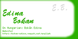 edina bokan business card
